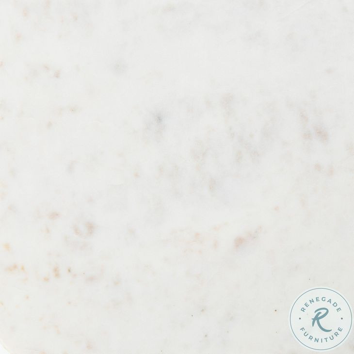 Adalley Matte Brass And Polished White Marble C Table