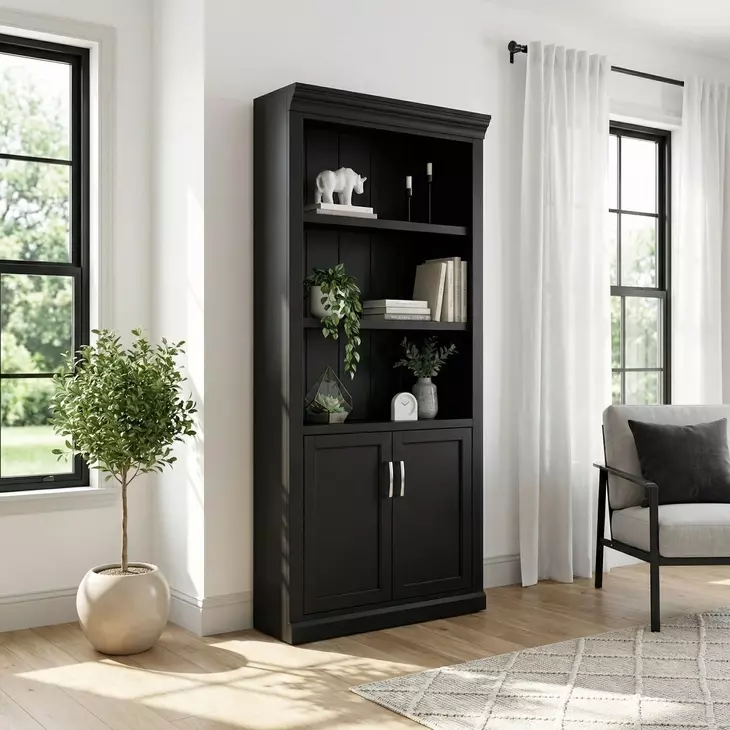 Abby Black Door Bookcase