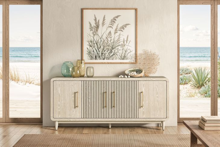 Camden White 4 Door TV Stand