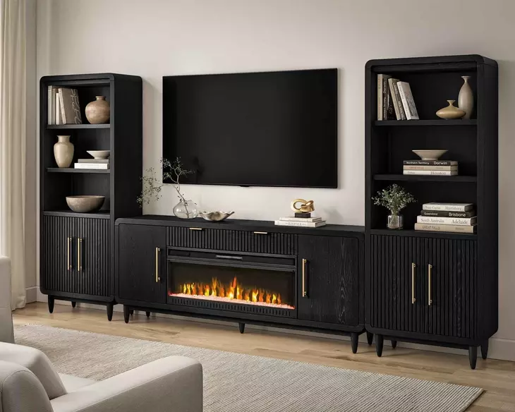 Camden Black 2 Door Bookcase