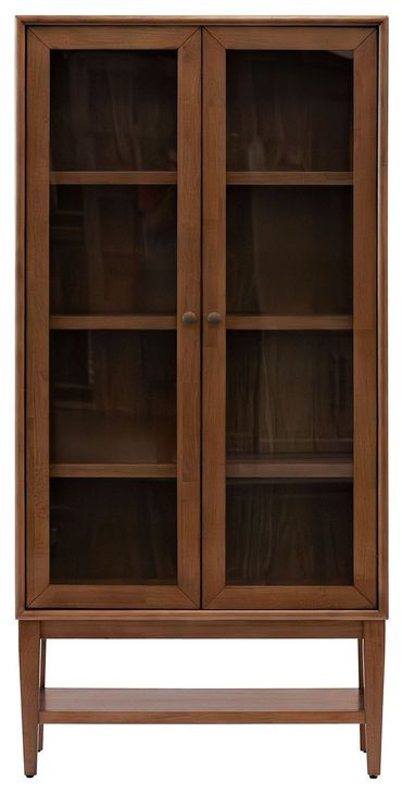 Cupertino Brown 2 Door Dining Display Cabinet