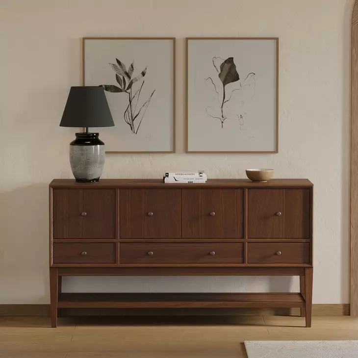 Cupertino Brown 4 Door Sideboard