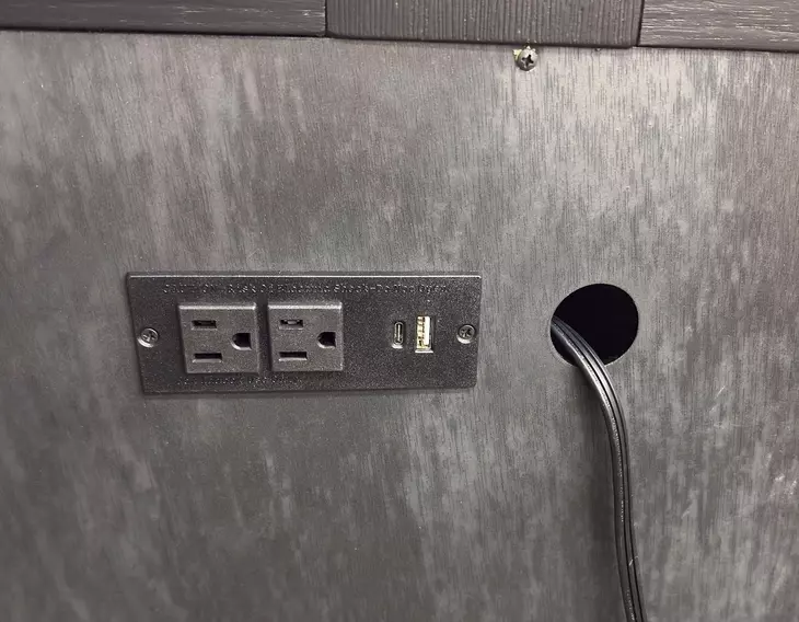 Reid Black 2 Door Server with USB Charging