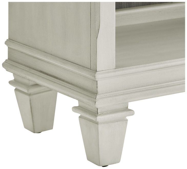 Hartford Antique White And Gray Lower Door Bookcase