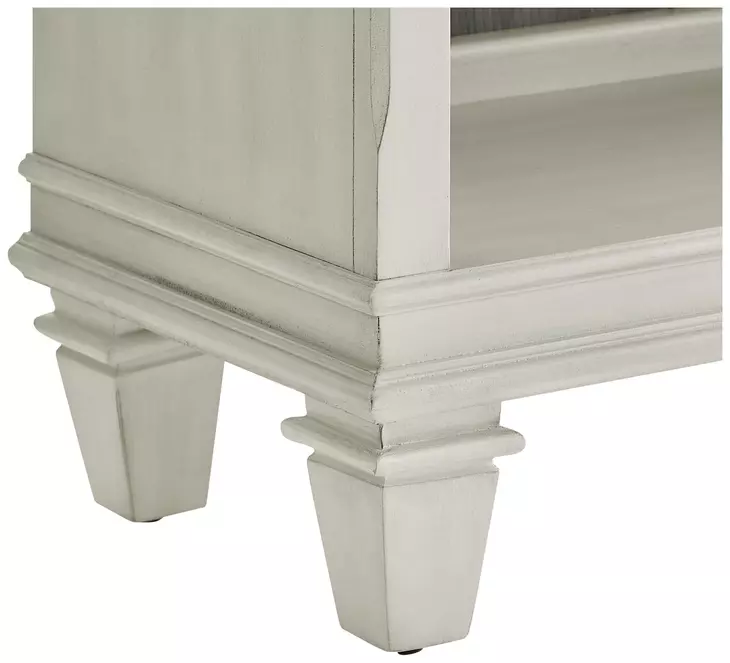 Hartford Antique White And Gray Lower Door Bookcase