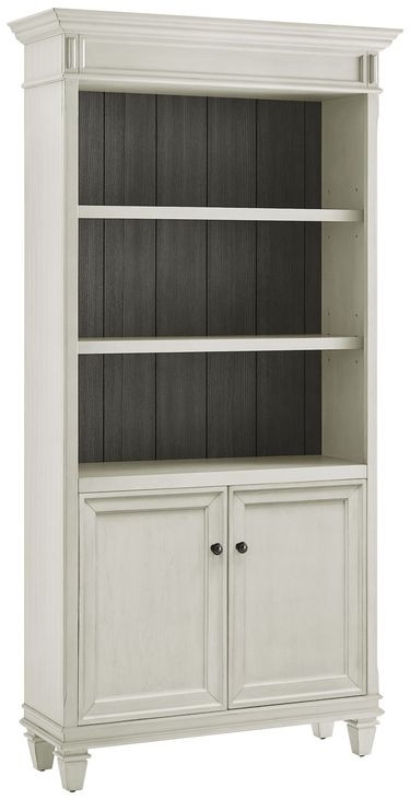 Hartford Antique White And Gray Pedestal Home Office Set