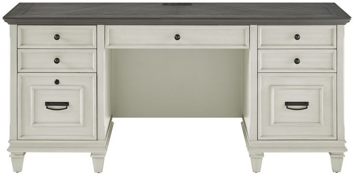 Hartford Antique White And Gray Credenza