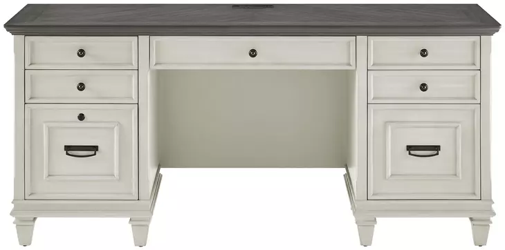 Hartford Antique White And Gray Credenza