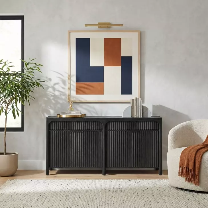 Knox Black 4 Door TV Stand