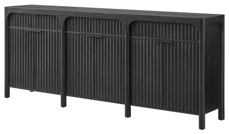 Knox Black 6 Door TV Stand