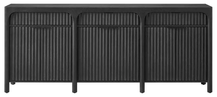 Knox Black 6 Door TV Stand