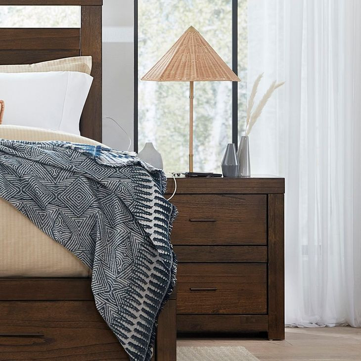 Modern Loft Brownstone 2 Drawer Nightstand