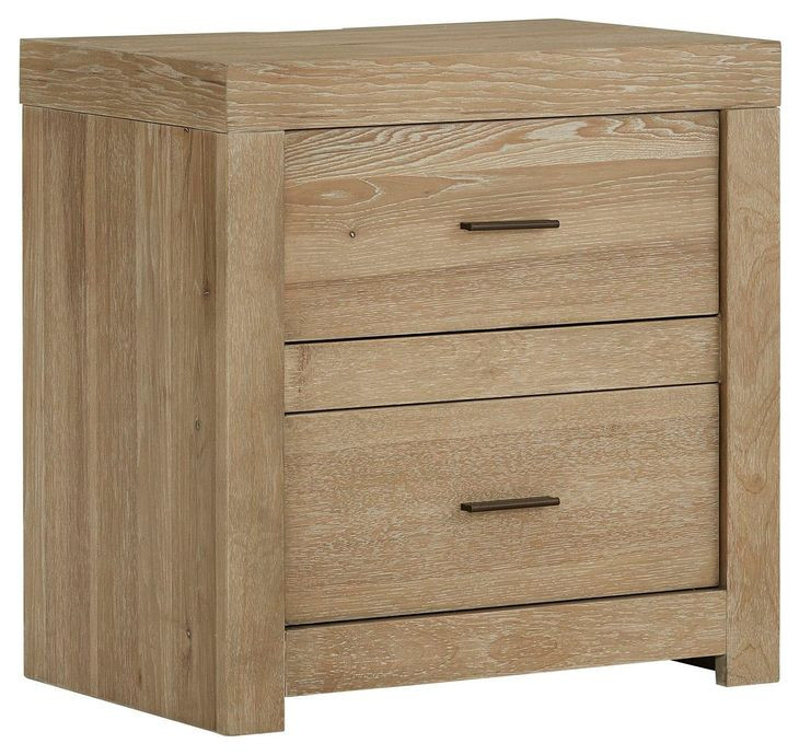 Modern Loft Khaki 2 Drawer Nightstand