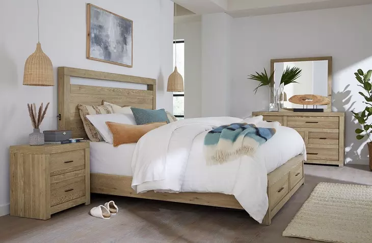 Modern Loft Khaki 2 Drawer Nightstand