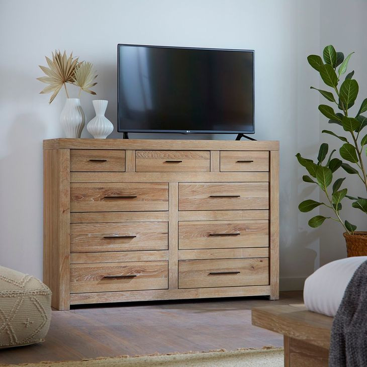 Modern Loft Khaki 9 Drawer Chesser