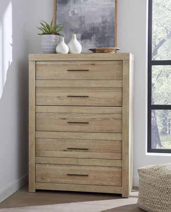 Modern Loft Modern Khaki 5 Drawer Chest
