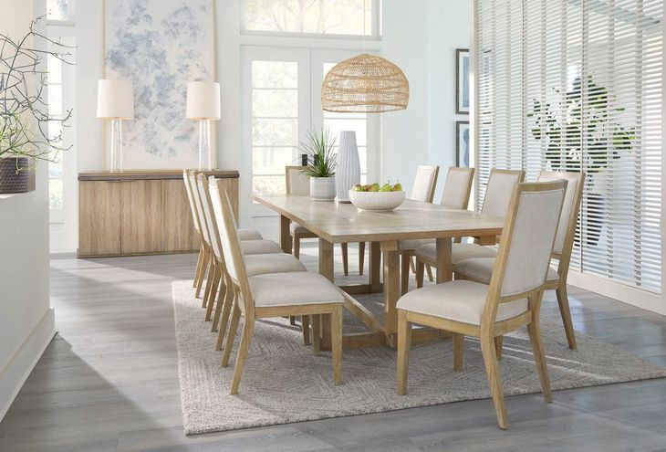 Modern Loft Brown 114" Extendable Rectangular Dining Table