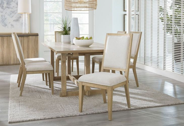 Modern Loft Brown 114" Extendable Rectangular Dining Table