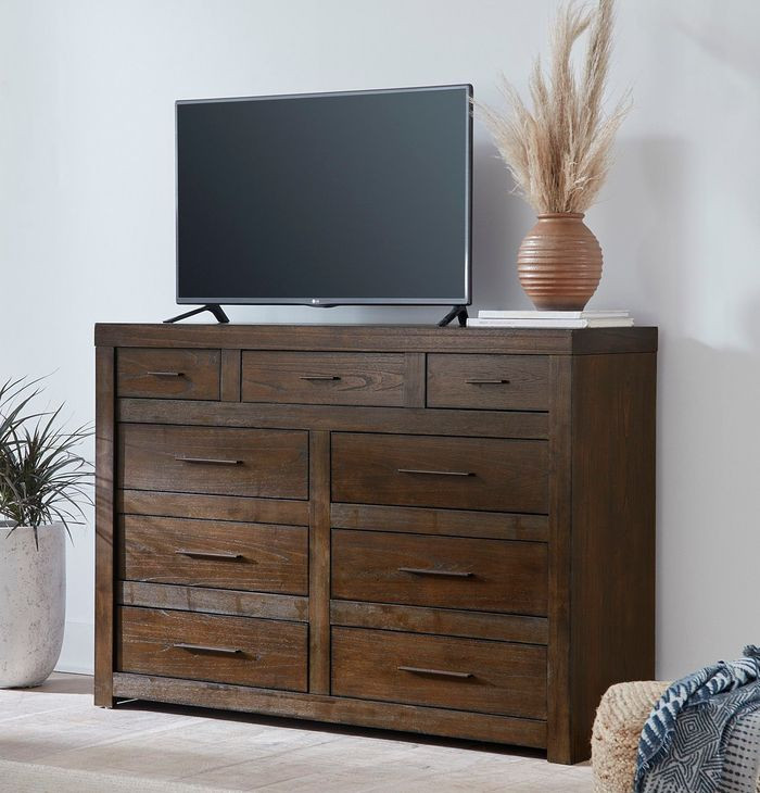 Modern Loft Brownstone 9 Drawer Chesser