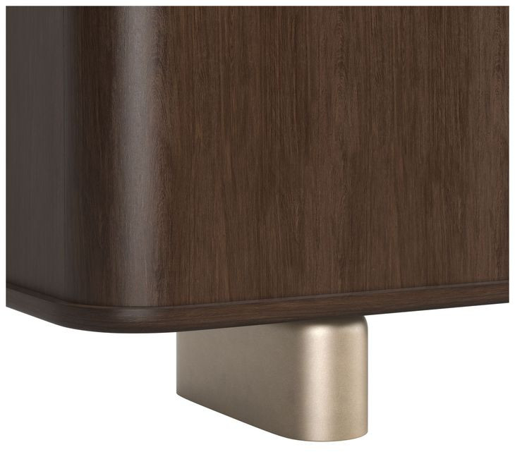 Verge Handcrafted Walnut 85" 4 Door Credenza