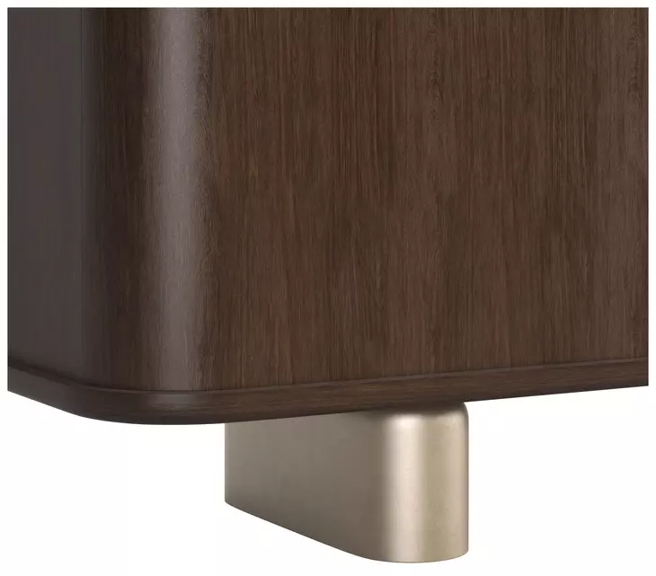 Verge Handcrafted Walnut 85" 4 Door Credenza