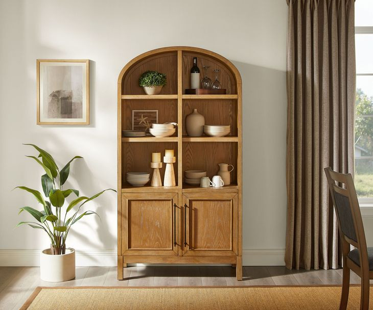 Olivia Brown Bookcase with 8 Shelves