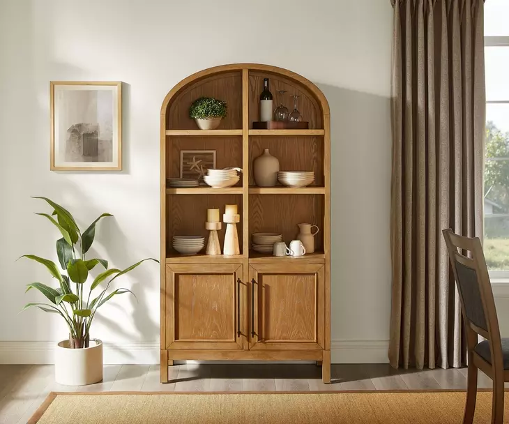 Olivia Brown Bookcase with 8 Shelves