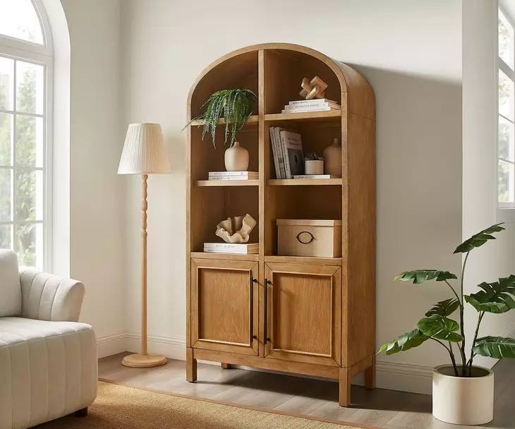 Olivia Brown Bookcase with 8 Shelves