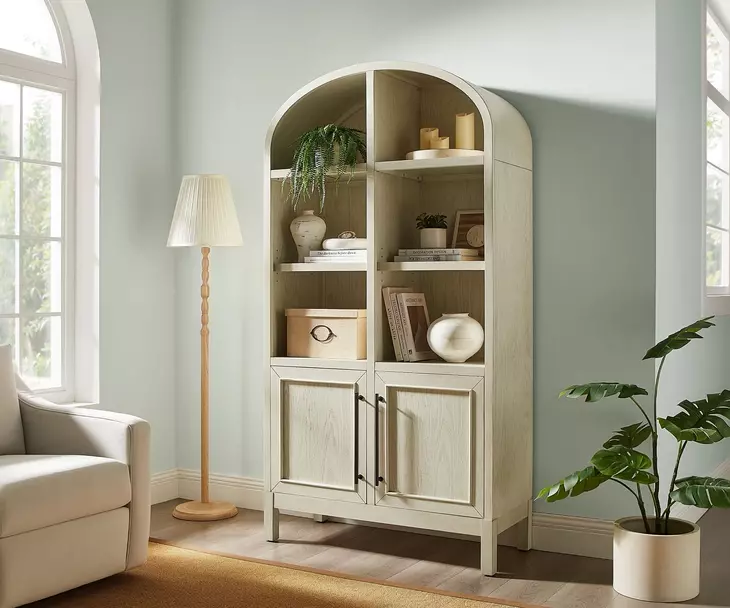Olivia White Bookcase with 8 Shelves