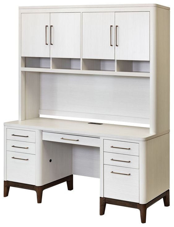 Pomona Soft White Home Office Set