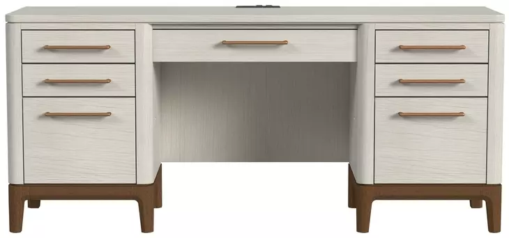 Pomona Soft White 68" Credenza with USB Charging