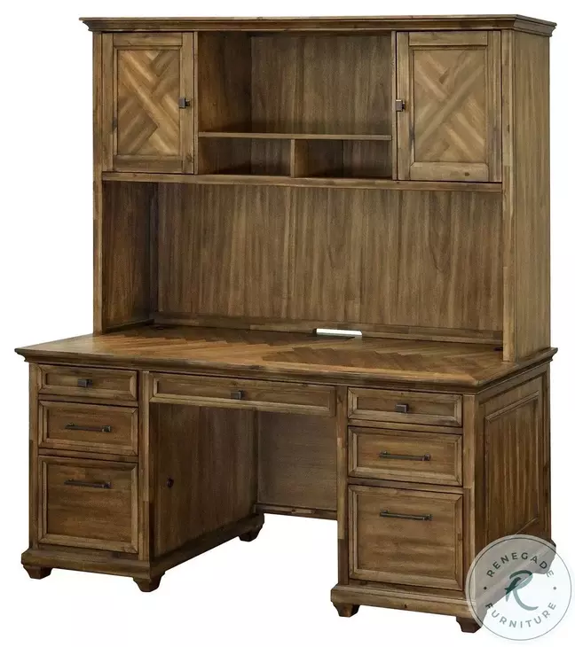 Porter Brown L Shaped Home Office Set