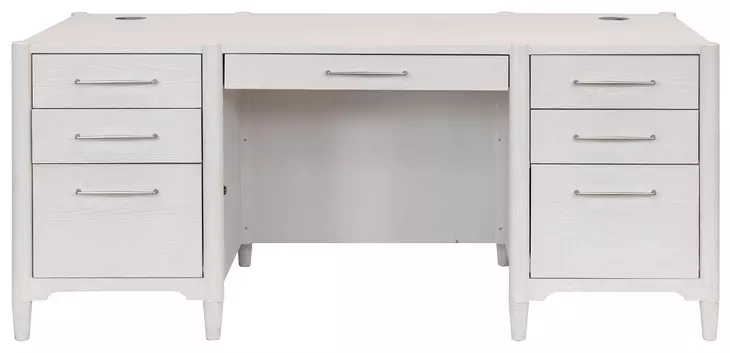 Towne White Double Pedestal Executive Desk