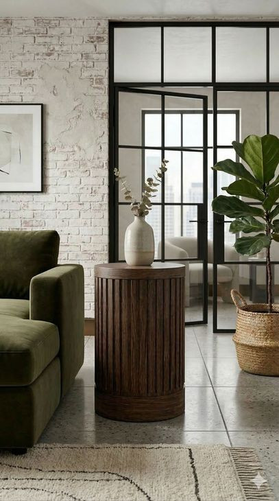 Tulane Brown 24" Round Side Table