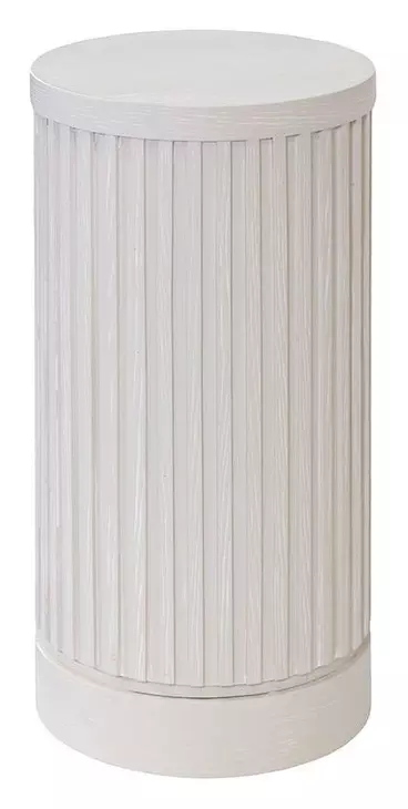 Tulane White 24" Round Side Table