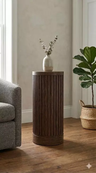 Tulane Brown 30" Round Side Table