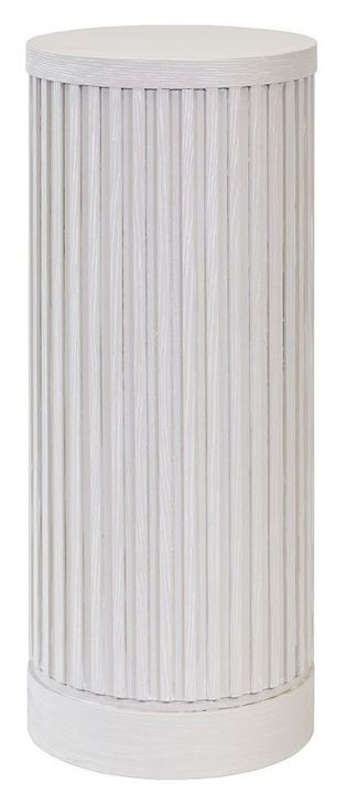 Tulane White 30" Round Side Table