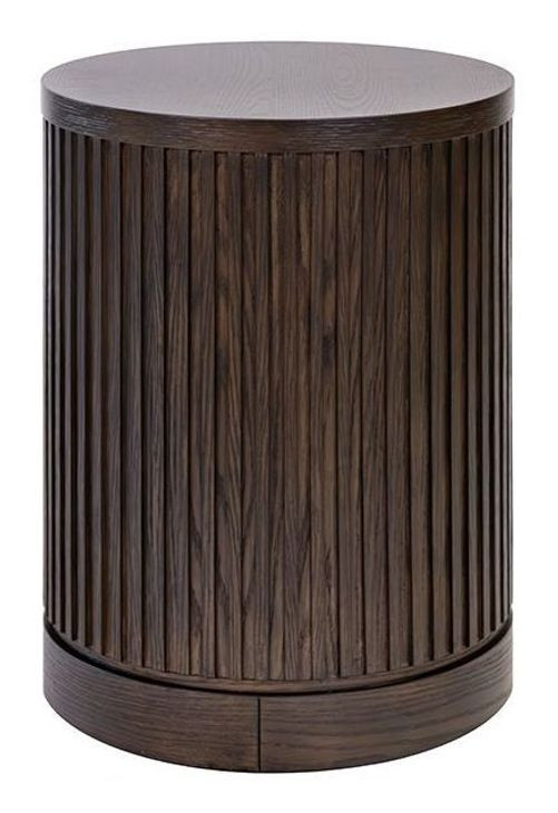 Tulane Brown Round Chairside Table