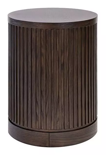 Tulane Brown Round Chairside Table