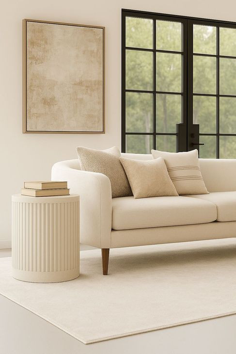 Tulane White Round Chairside Table