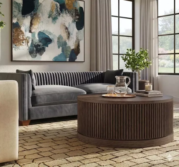 Tulane Brown 42" Round Coffee Table