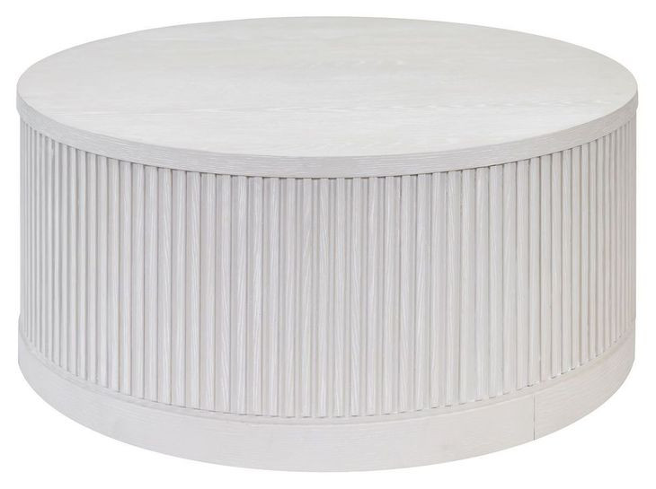 Tulane White 42" Round Coffee Table