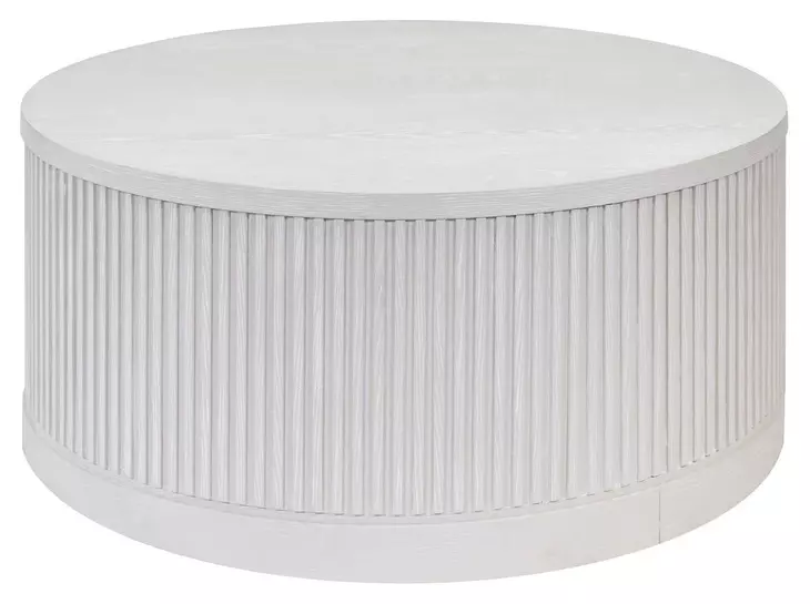 Tulane White 42" Round Coffee Table