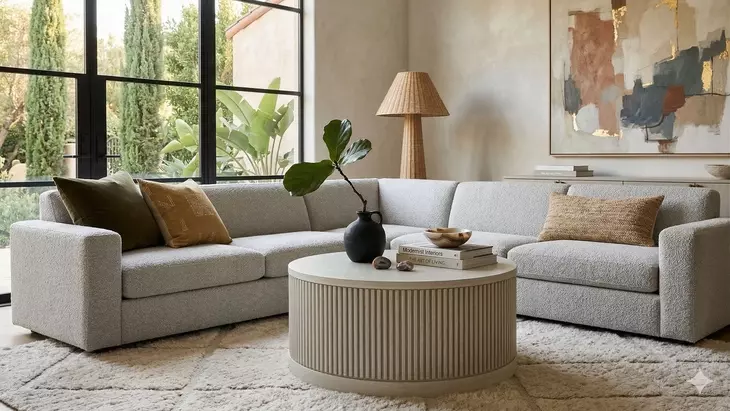 Tulane White 42" Round Coffee Table