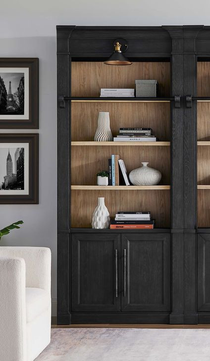 Willow Lane Black Tall Bookcase