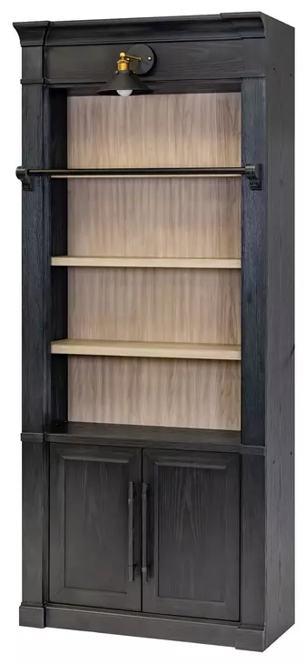 Willow Lane Black 2 Piece Tall Bookcase with Ladder from Martin