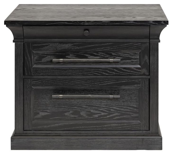 Willow Lane Ebony Black Lateral File Cabinet