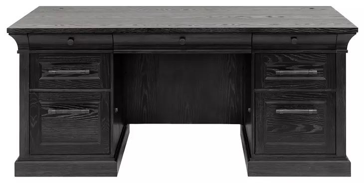 Willow Lane Ebony Black 68" Executive Desk