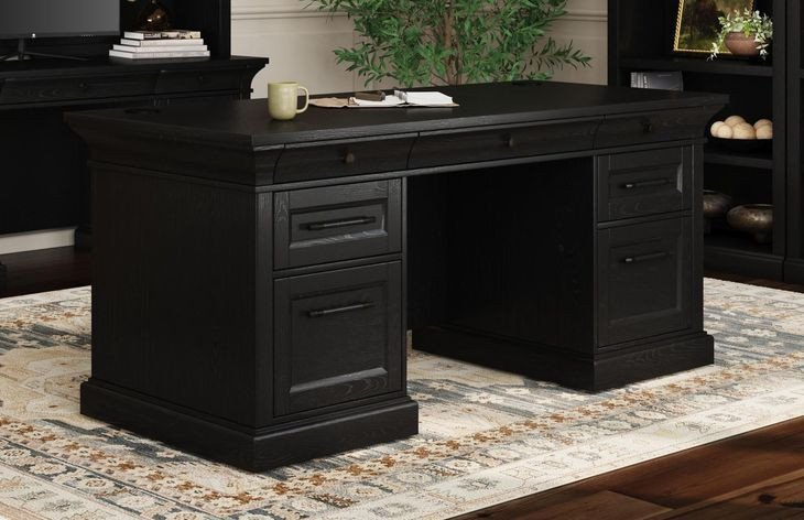 Willow Lane Ebony Black Home Office Set