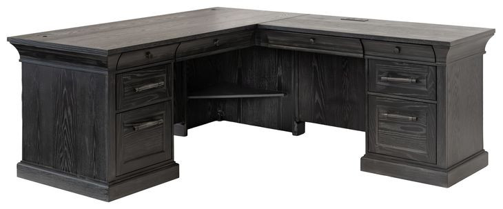 Willow Lane Ebony Black Executive Home Office Set